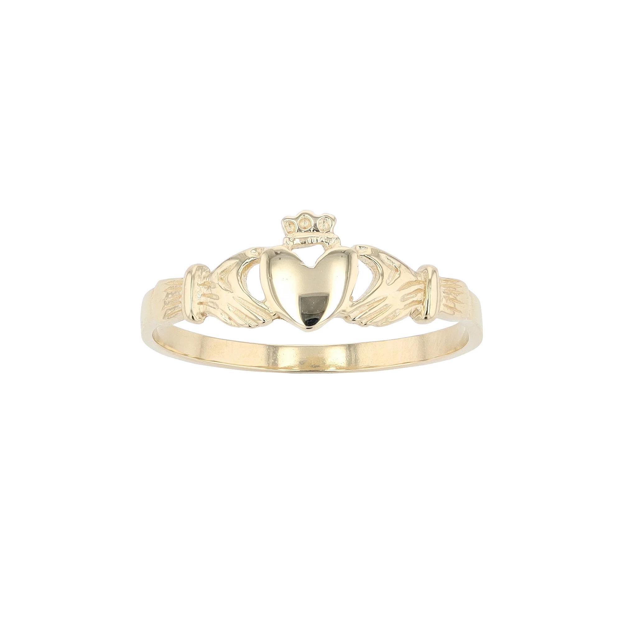 Au Naturale 10k Gold Claddagh Ring, Womens Product Image