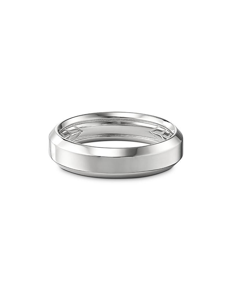 David Yurman Mens 18K White Gold Beveled Band Product Image