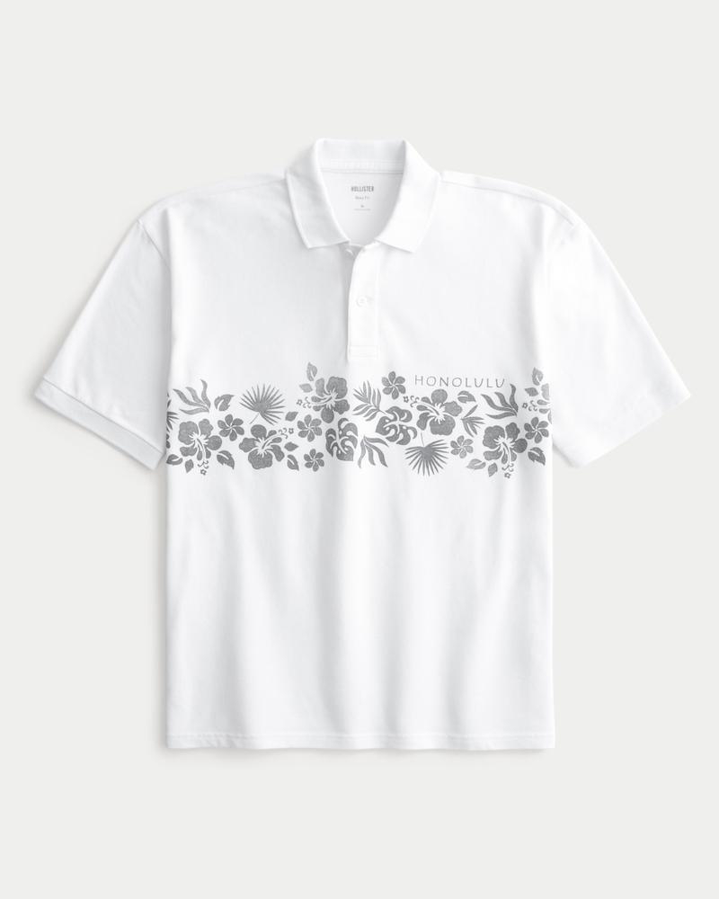 Boxy Puerto Viejo Graphic Polo Product Image