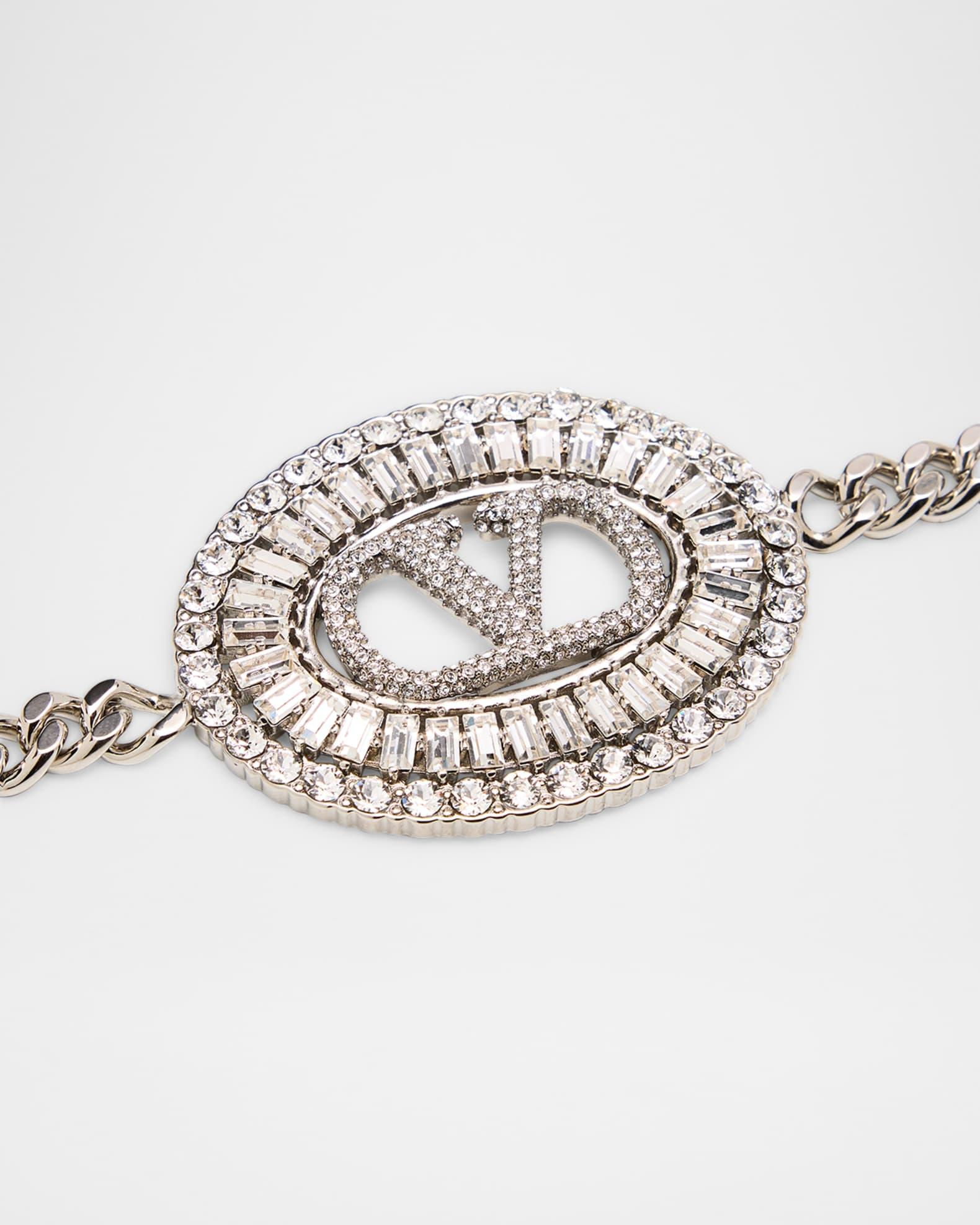 Crystal V-Logo Chain Belt Product Image