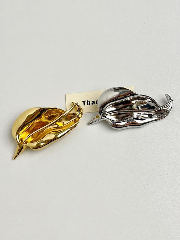 Geometric Leaves Shape Brooch Accessories Product Image