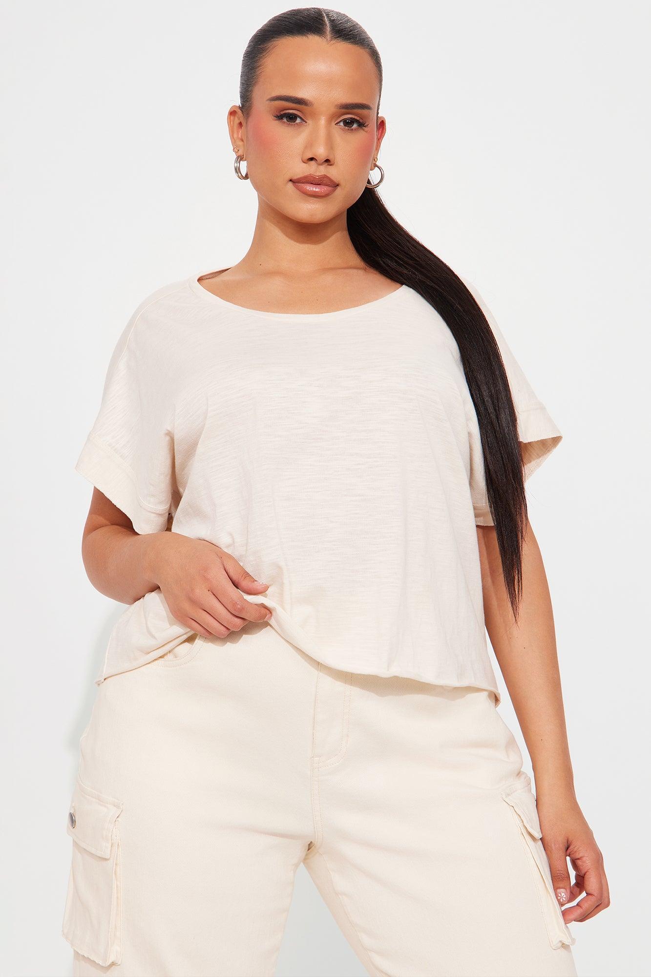 Everyday Active Slub Tee - Cream Product Image