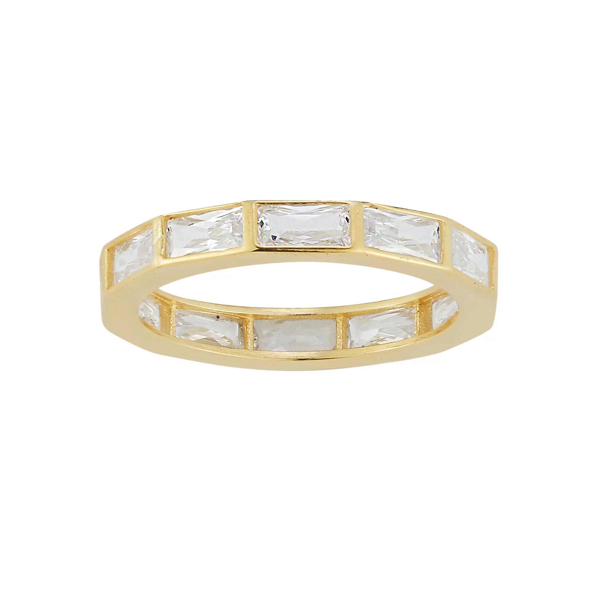 Sunkissed Sterling Cubic Zirconia Band Ring, Women's, Size: 6, Gold Tone Product Image