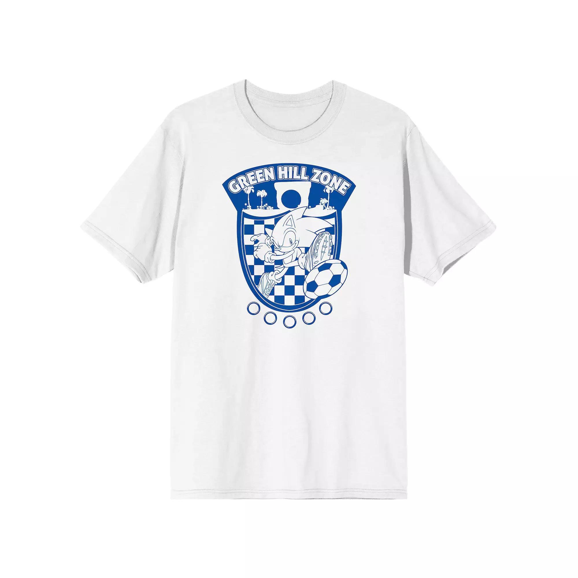Men's Sonic The Hedgehog Soccer Tee, Size: Small, White Product Image