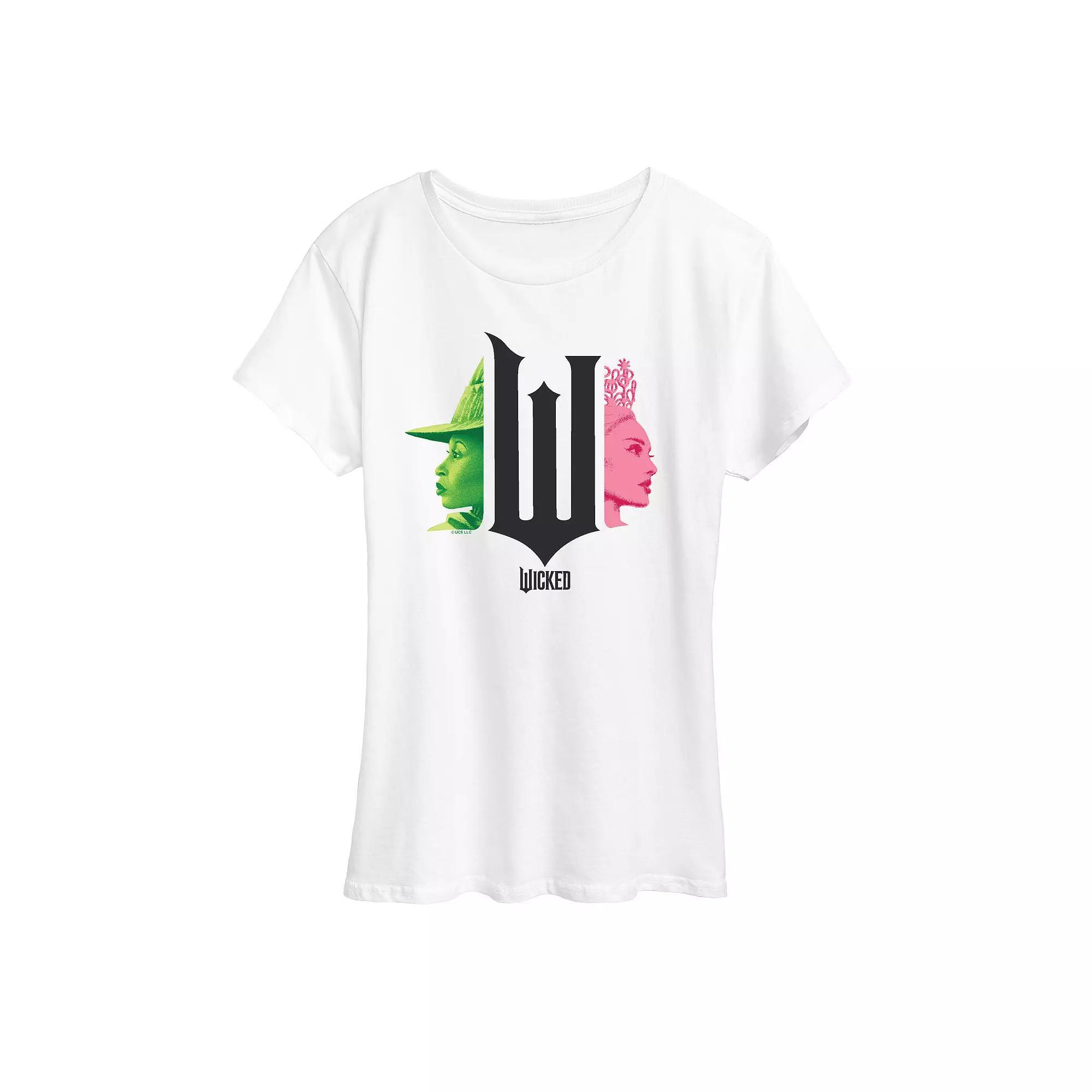 Womens Wicked Elphaba & Glinda Graphic Tee Product Image