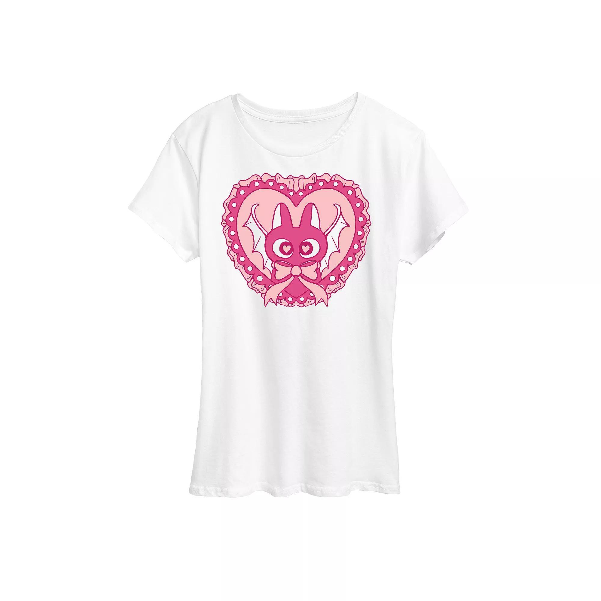 Womens Bat Cat Coquette Graphic Tee Product Image