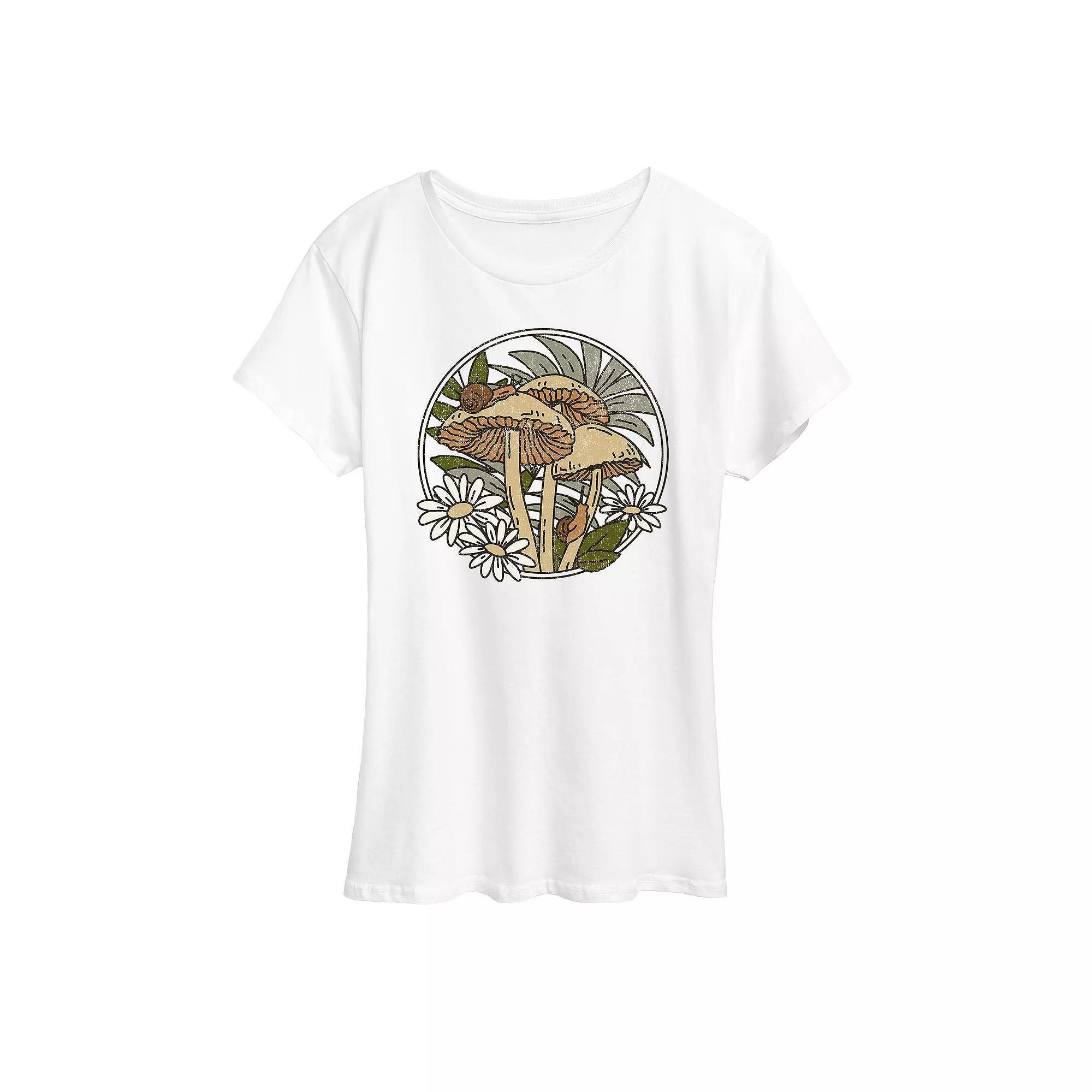 Plus Mushrooms And Snails Graphic Tee, Womens Product Image