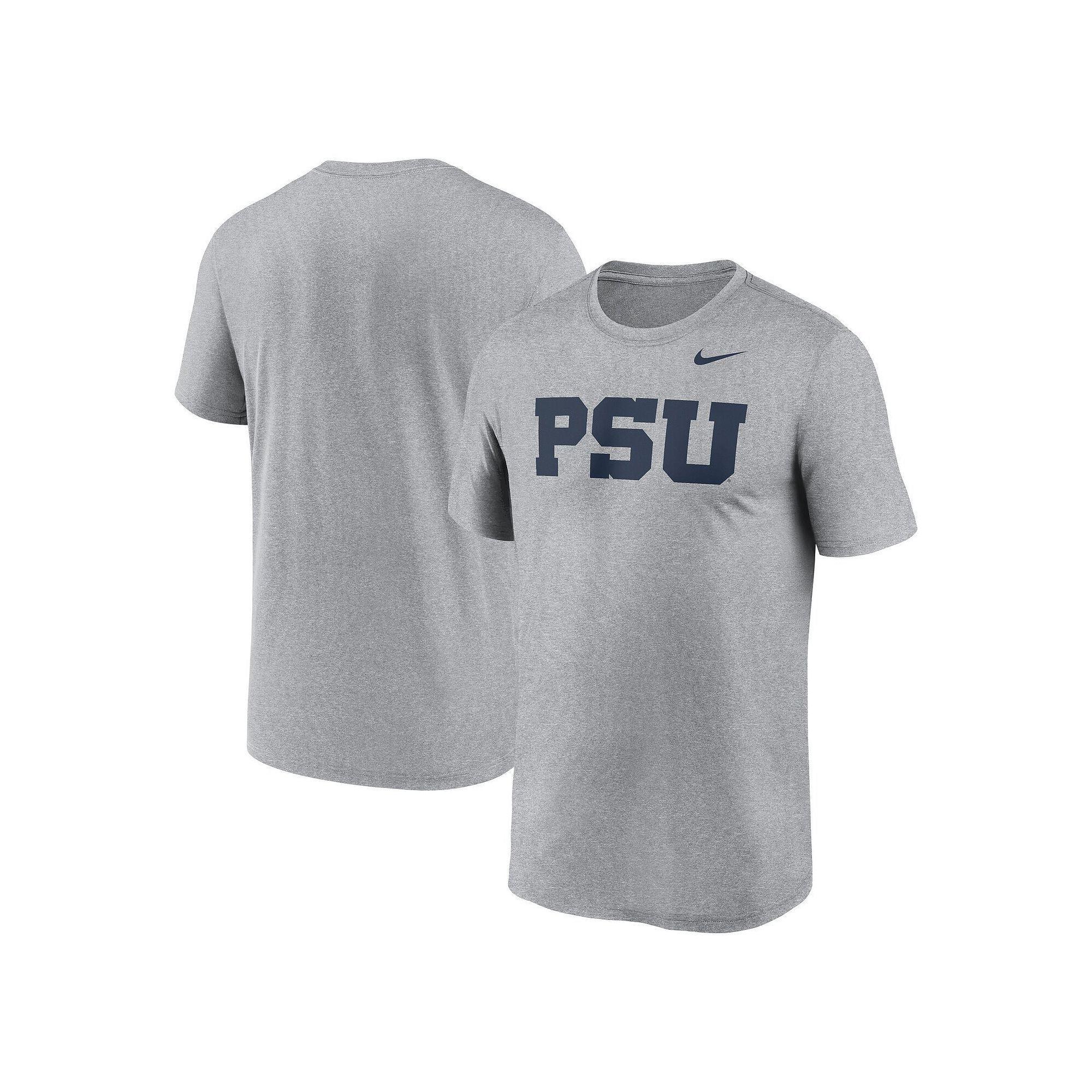 Men's Nike Heather Gray Penn State Nittany Lions Primetime Legend Alternate Logo T-Shirt, Size: XL, Grey Product Image