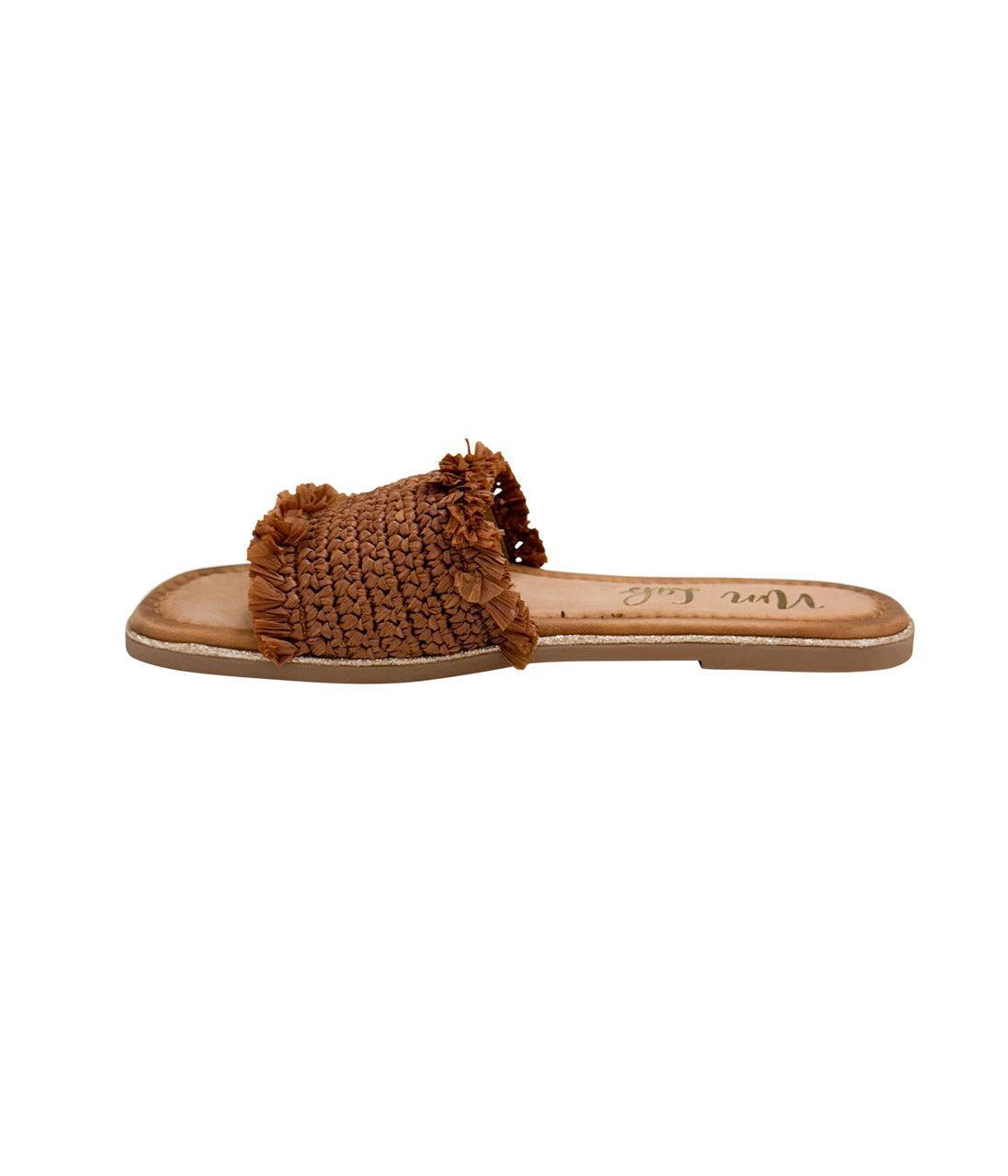 Juana Woven Sandals in Tan Product Image