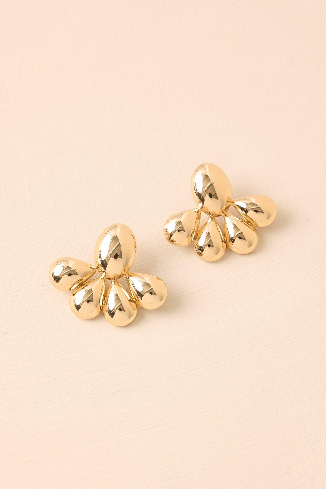 Feeling Like Forever Gold Oval Drop Earrings Product Image
