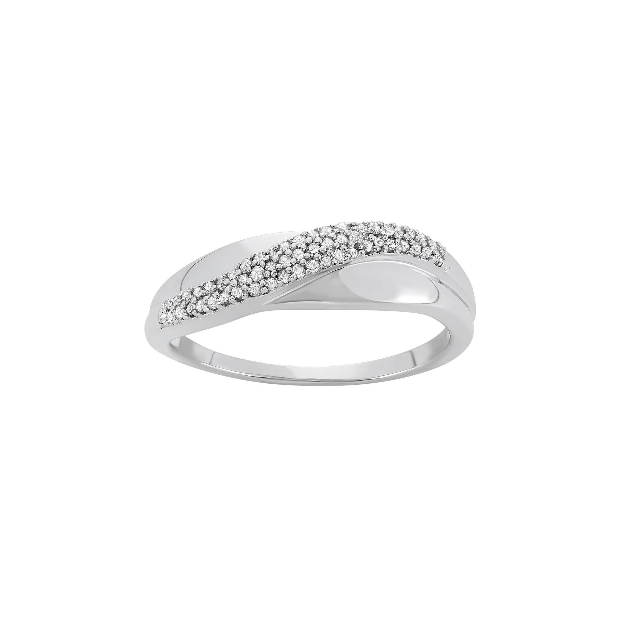 1/6 Carat T.W. Diamond 10k White Gold Ring, Women's Product Image