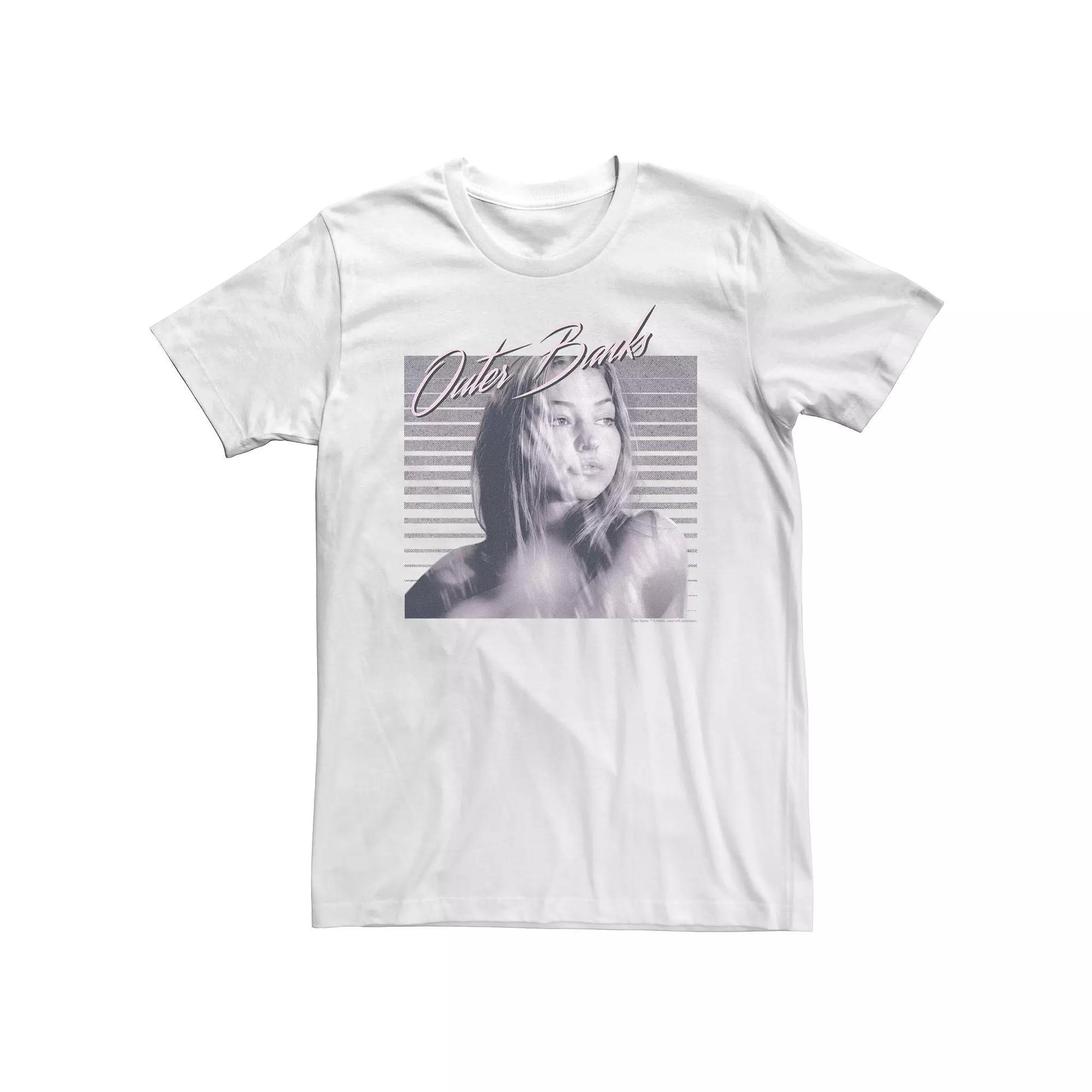 Big & Tall Netflix Outer Banks Sarah Greyscale Portrait Tee, Men's, Size: 4XL Tall, White Product Image
