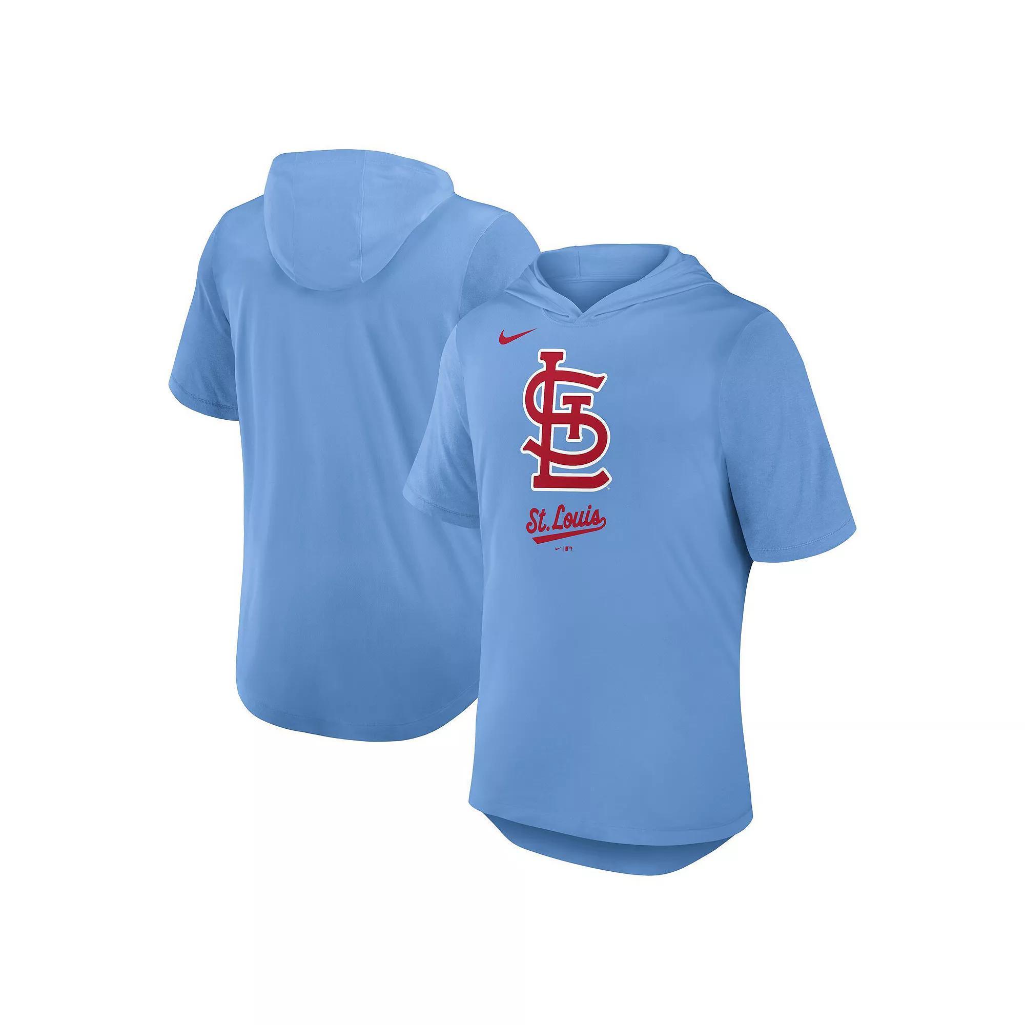Men's Nike Light Blue St. Louis Cardinals Tri-Blend Performance Hoodie T-Shirt, Size: 2XL Product Image