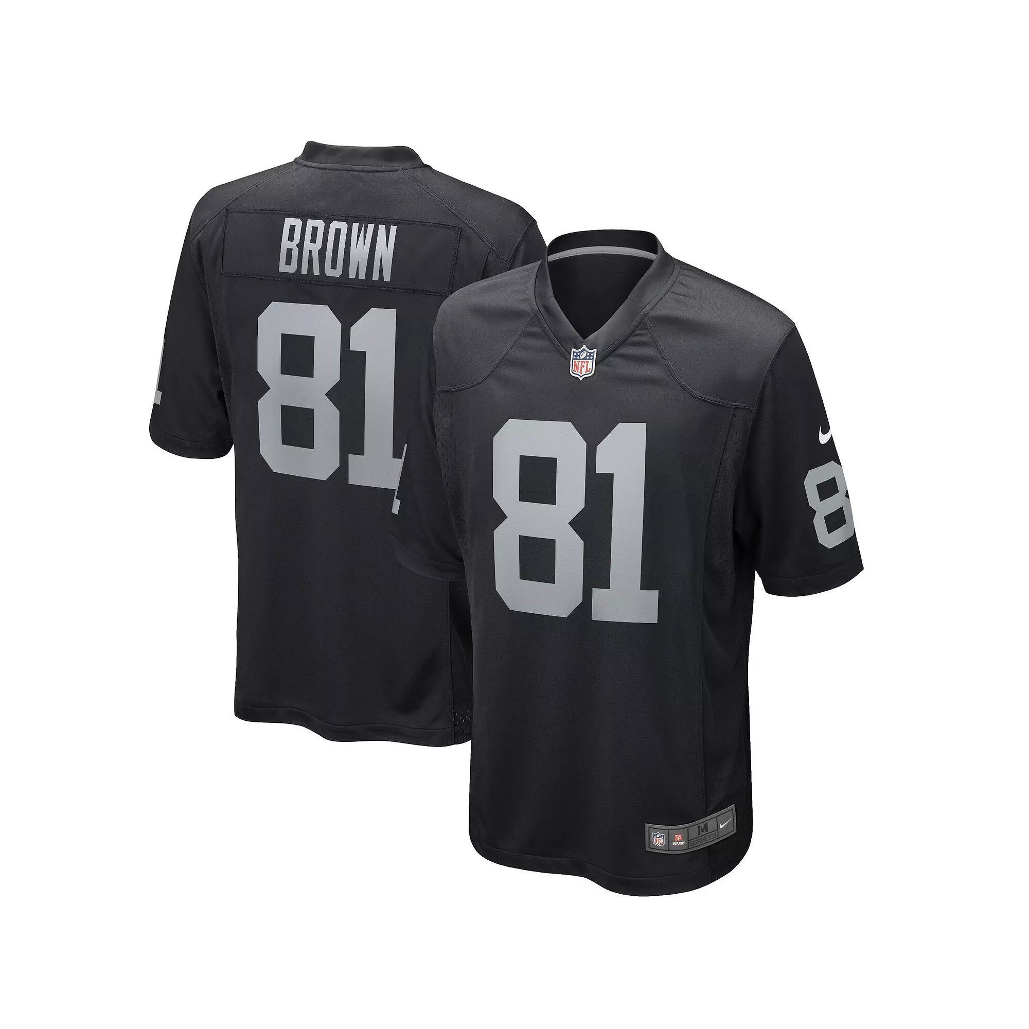 Men's Nike Tim Brown Black Las Vegas Raiders Game Retired Player Jersey, Size: XL, Lvr Black Product Image