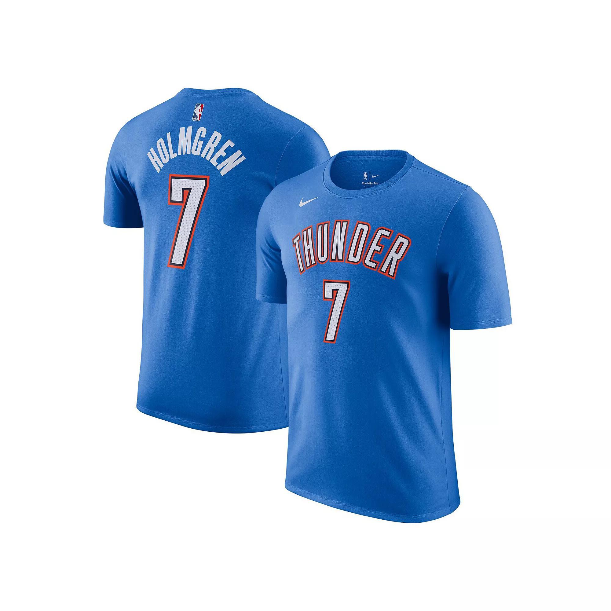 Men's Nike Chet Holmgren Blue Oklahoma City Thunder Icon Edition Name & Number T-Shirt, Size: 3XL Product Image