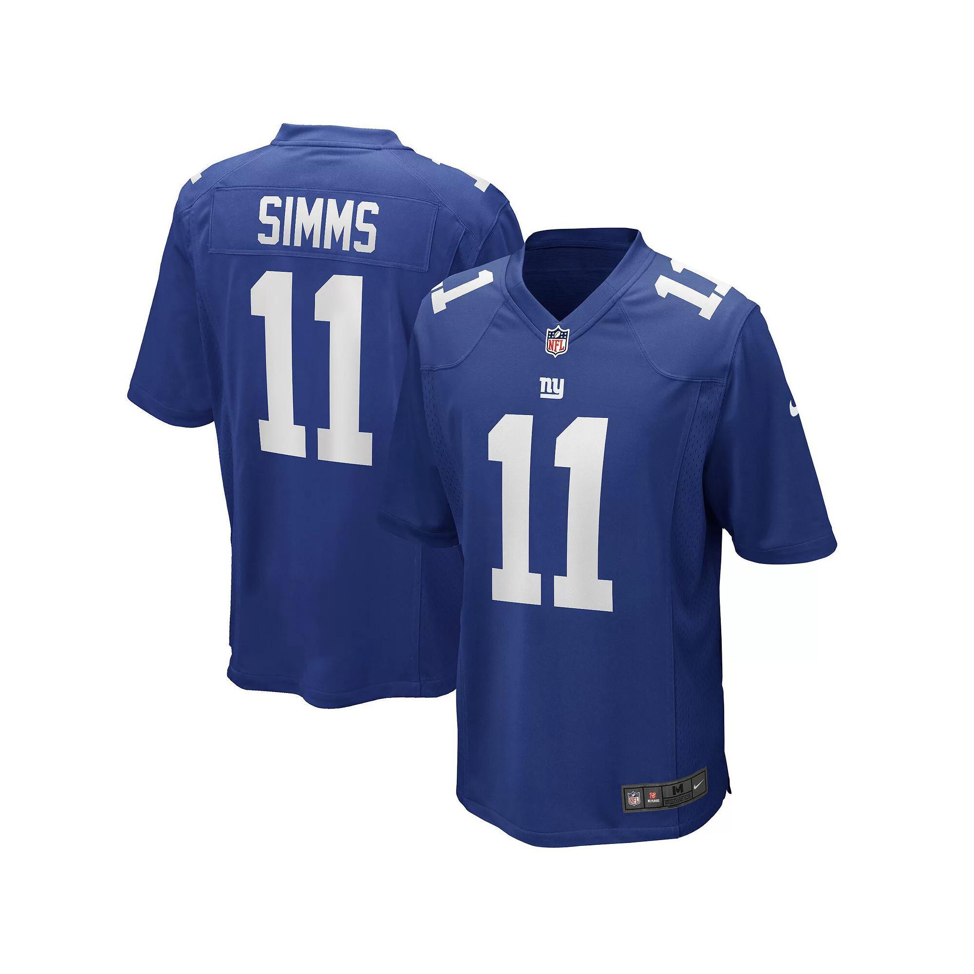 Men's Nike Phil Simms Royal New York Giants Game Retired Player Jersey, Size: Large, Blue Product Image