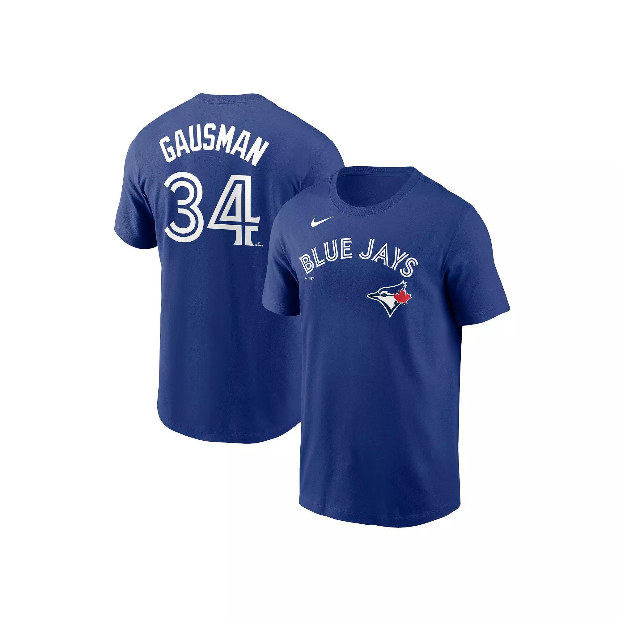 Men's Nike Kevin Gausman Navy Toronto Blue Jays Name & Number T-Shirt, Size: Large, Jay Blue Product Image