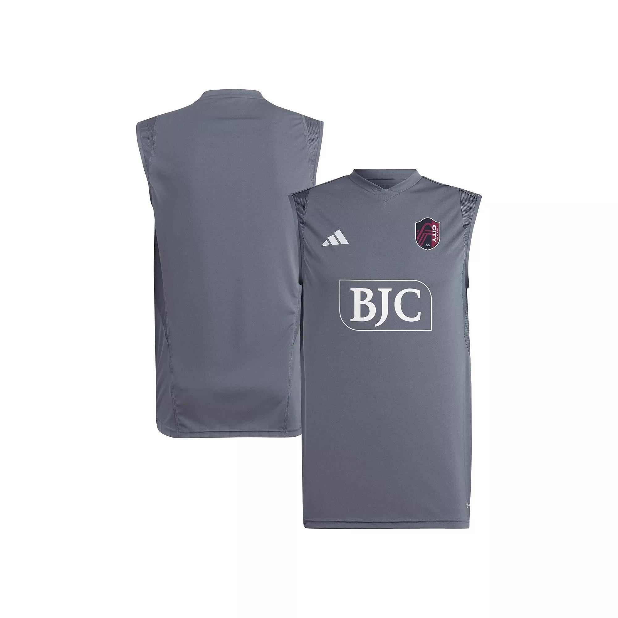 Men's adidas Gray St. Louis City SC 2024 Sleeveless Training Jersey, Size: 2XL, Slc Grey Product Image