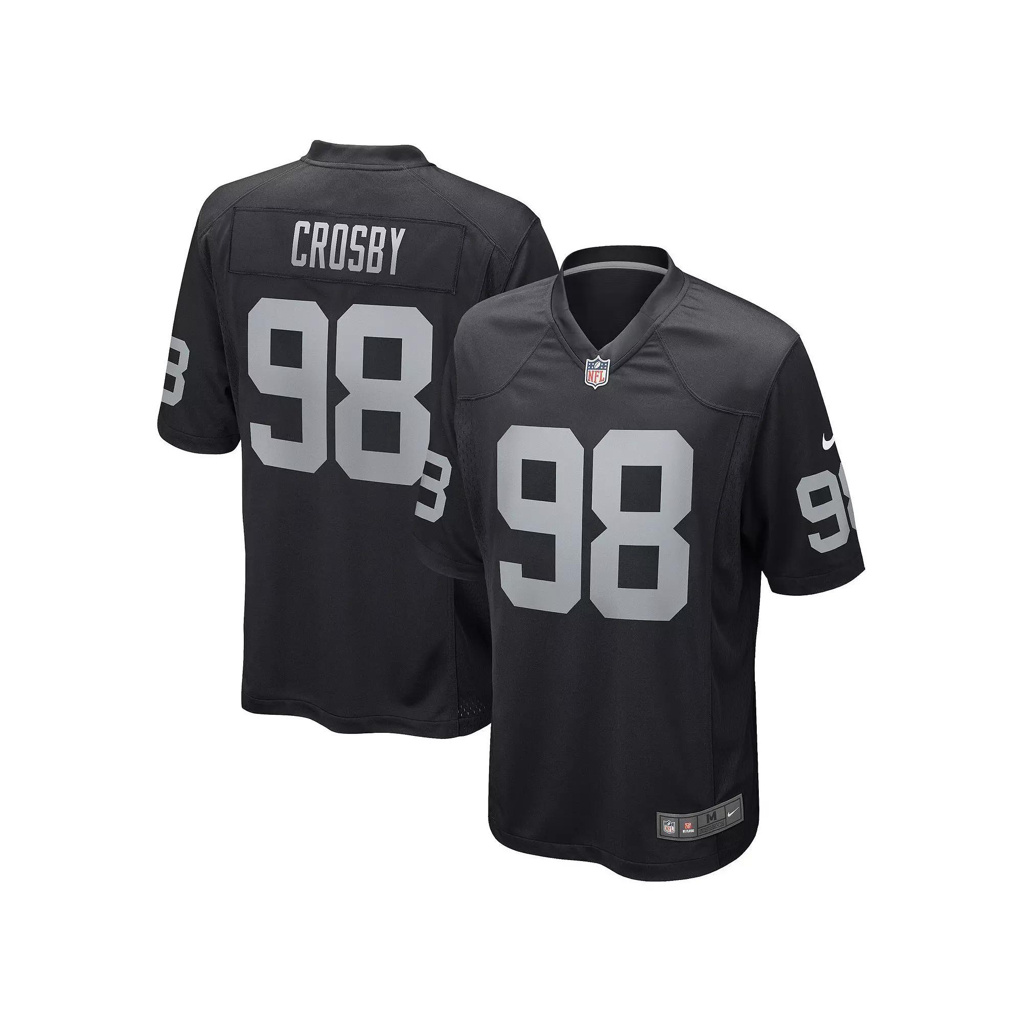 Mens Nike Maxx Crosby Black Las Vegas Raiders Game Jersey Product Image