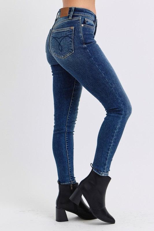 Cynthia Mid-Rise Waist Skinny Judy Blue Jeans with Thermal Lining - ONLINE EXCLUSIVE! Product Image