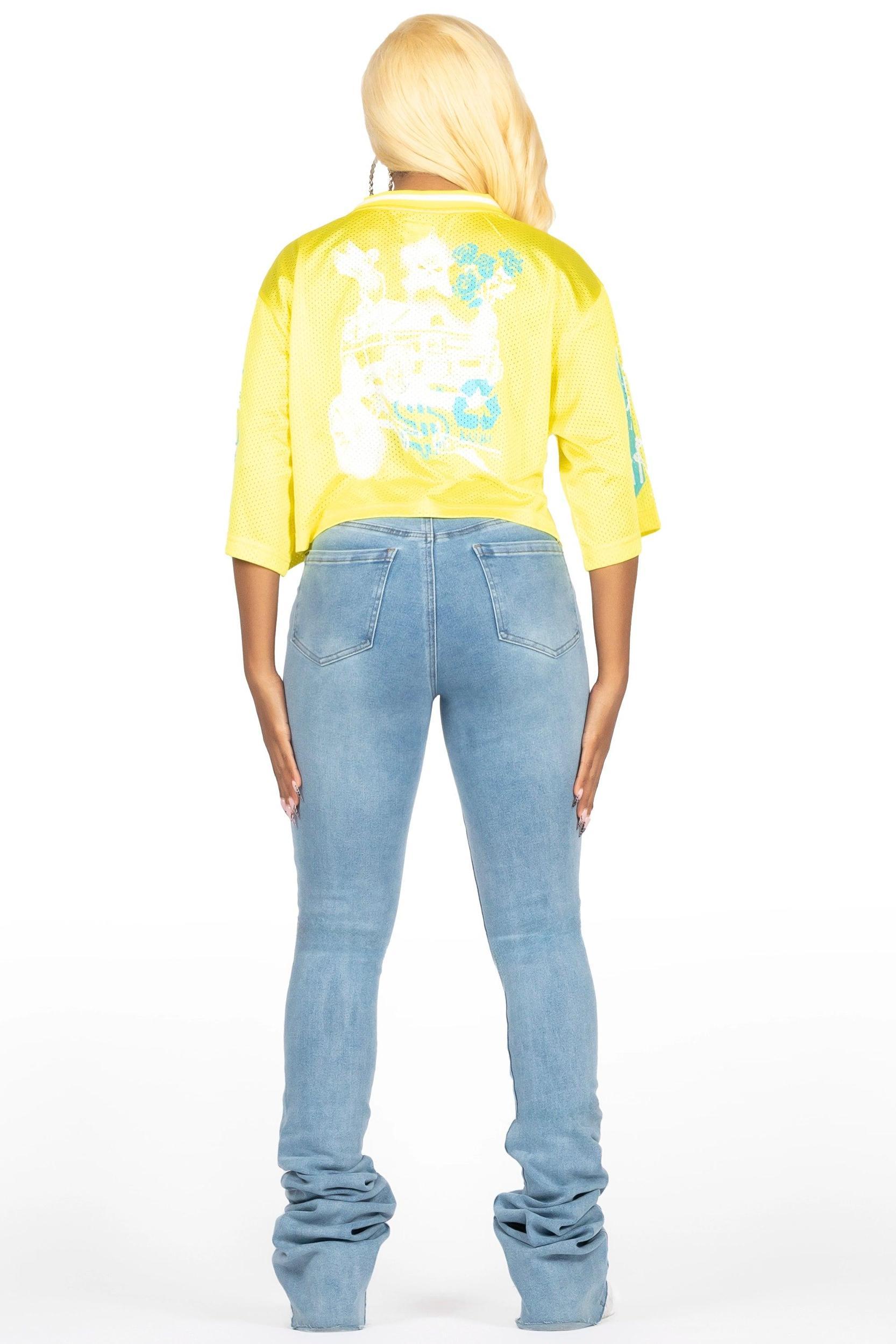 Riana Yellow Mesh Jersey Female Product Image