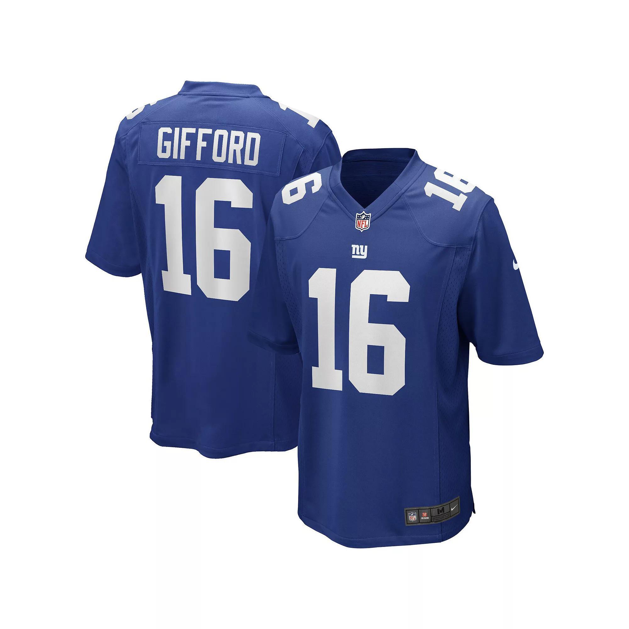 Men's Nike Frank Gifford Royal New York Giants Game Retired Player Jersey, Size: 4XL, Blue Product Image