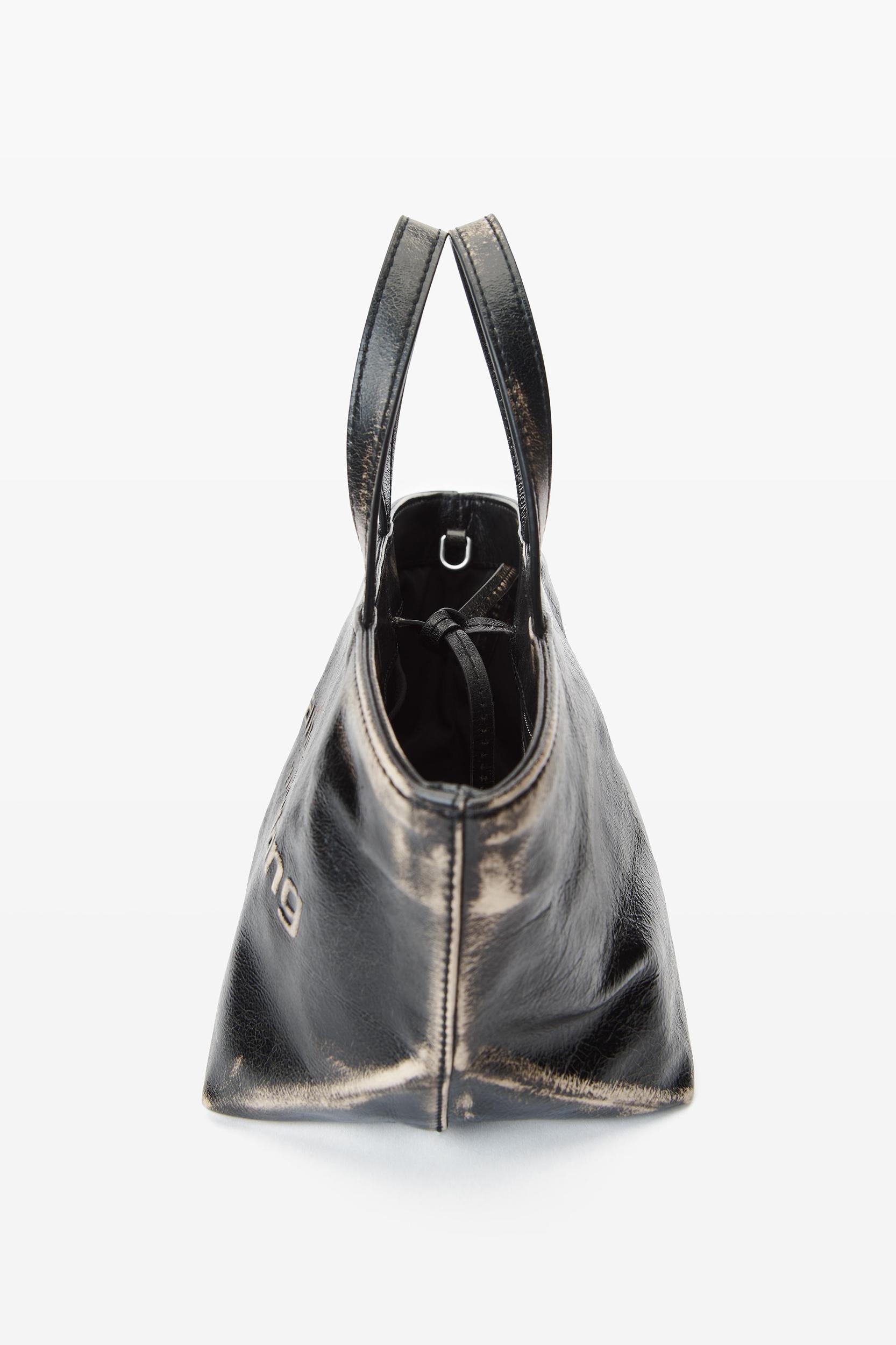 Punch Small Tote Bag In Brushed-effect Leather Product Image