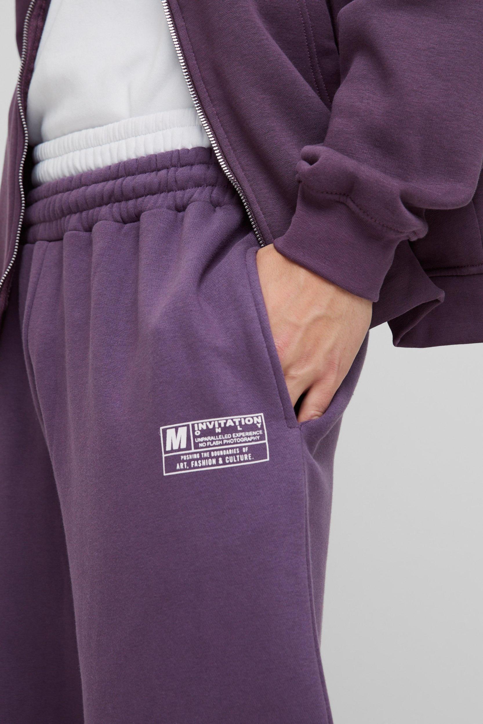 Wide Leg Tie Cuff Double Waistband Sweatpants | boohooMAN USA Product Image