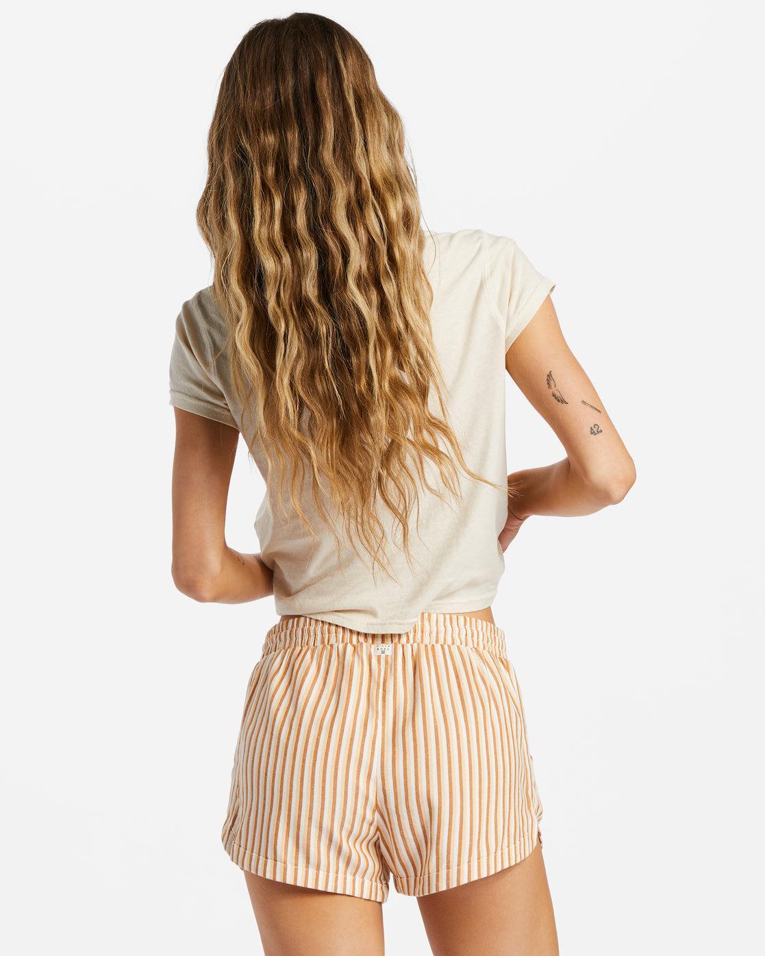 Road Trippin Elastic Waist Shorts - So Tan Female Product Image