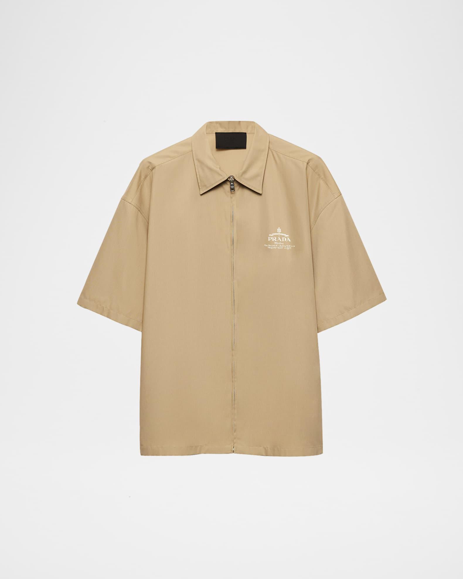 Men's Technical Cotton Zip-Up Shirt Product Image