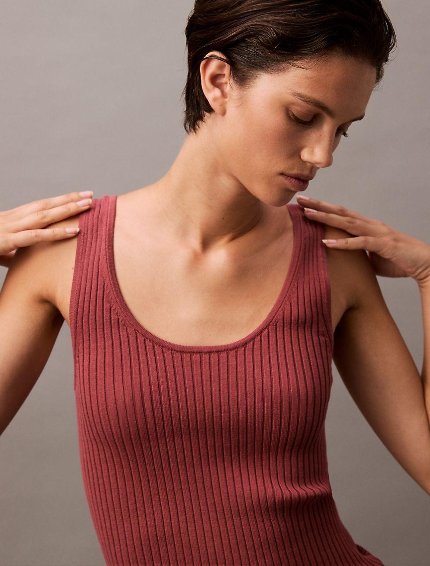 Cotton Rib Sweater Tank Top Product Image