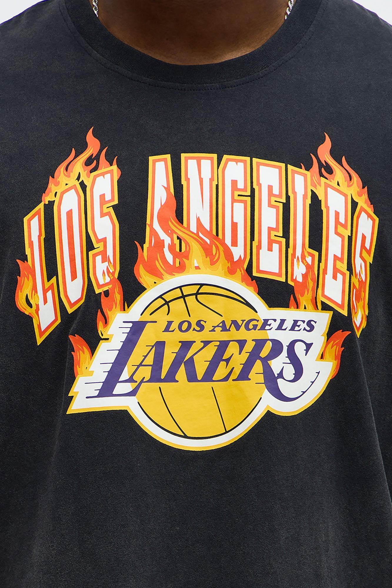 Lakers Slam Jam Oversized Short Sleeve Tee - Black Product Image