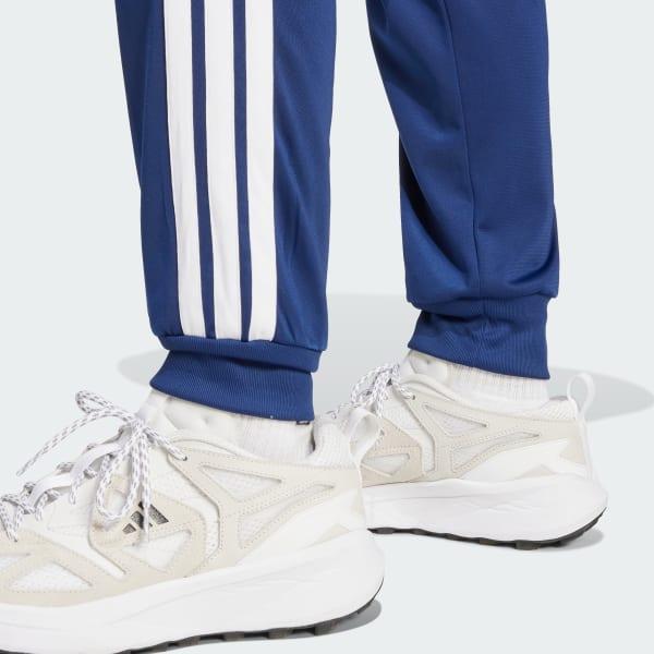 Men's adidas 3-Stripes Tricot Tapered Track Pants, Size: Small, Black Product Image