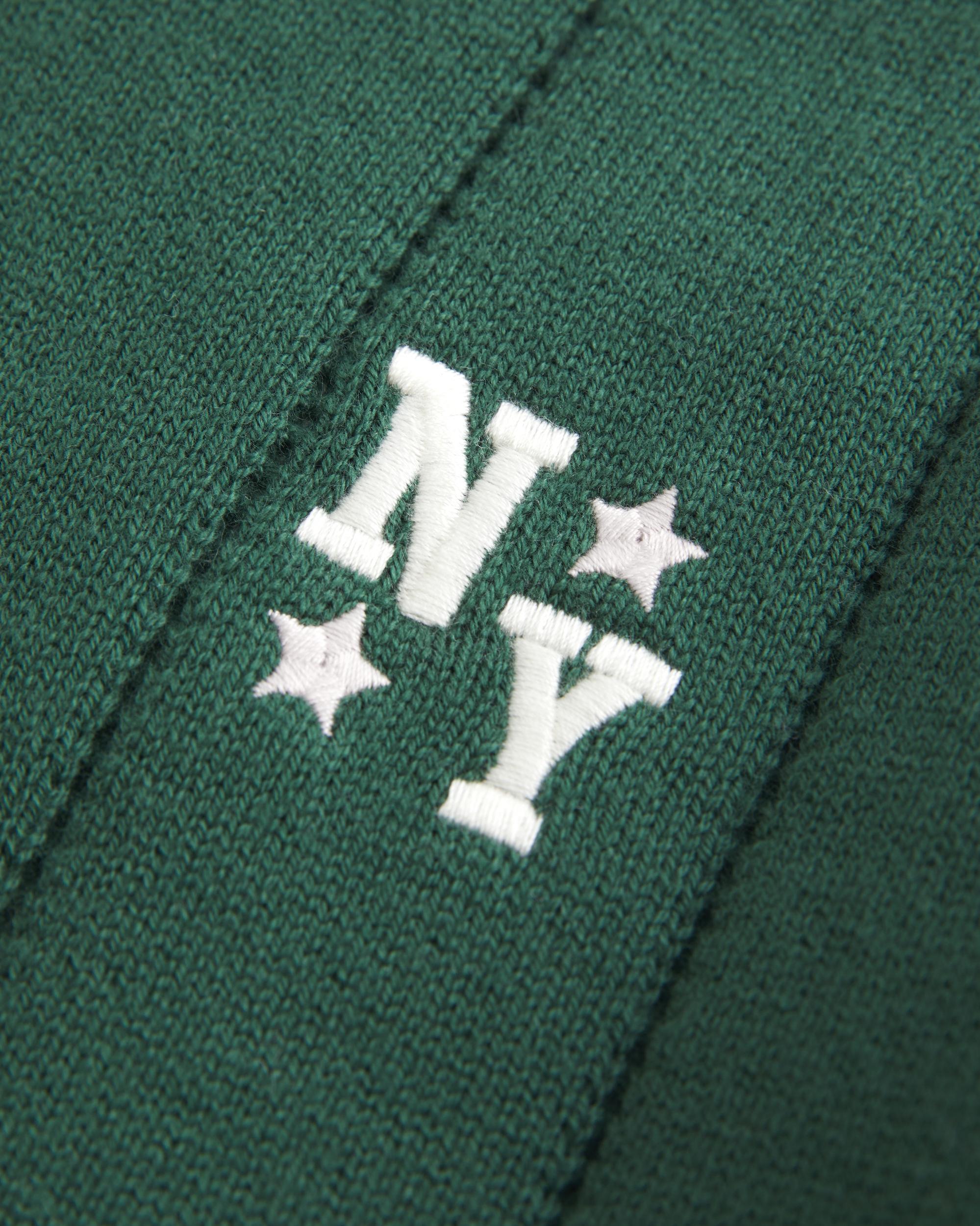 Easy Long-Sleeve Sweater Polo Product Image