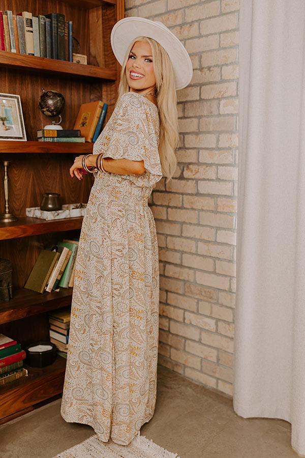 Boho Charm Paisley Maxi Dress Curves Product Image