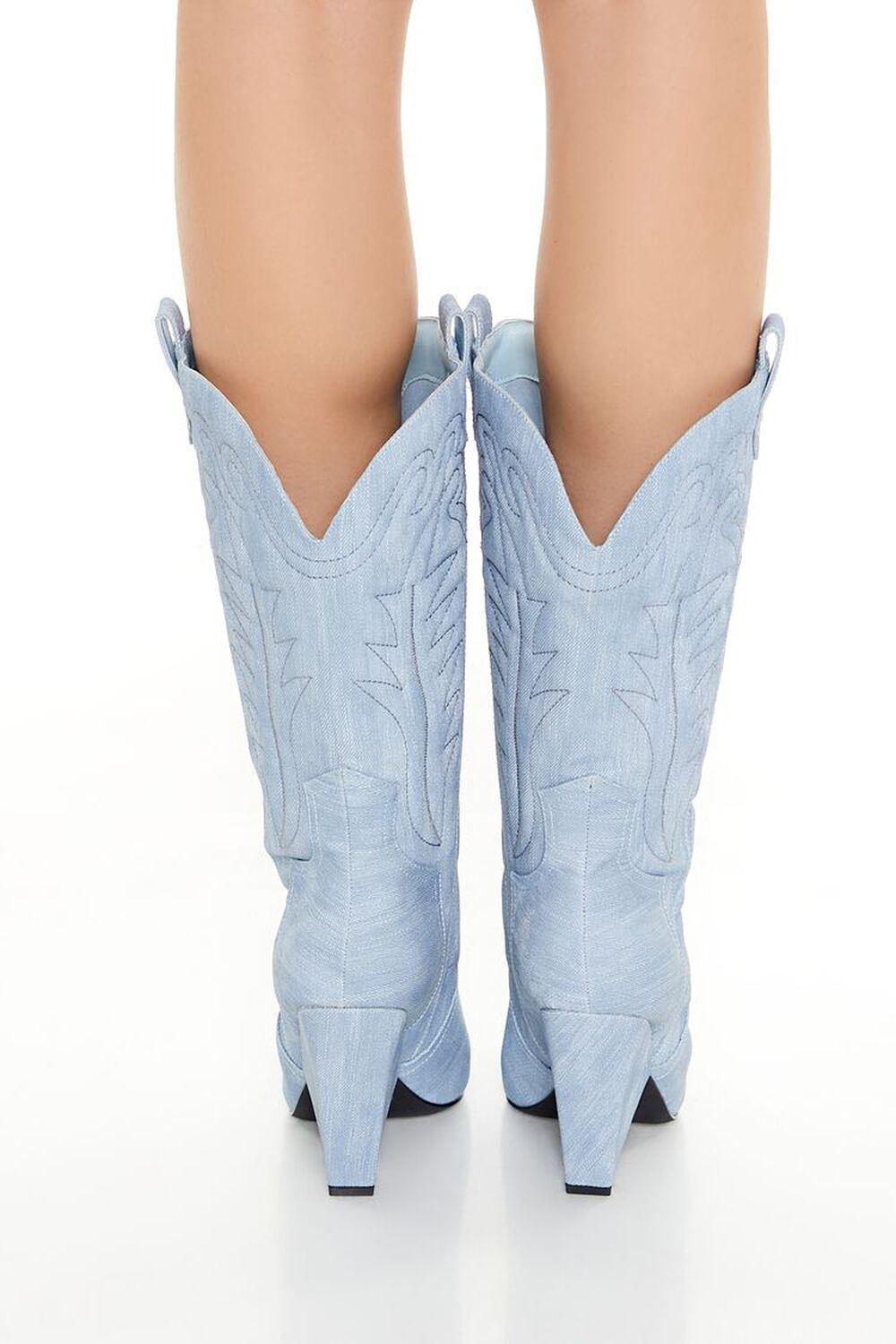 Brushed Faux Leather Cowboy Boots | Forever 21 Product Image