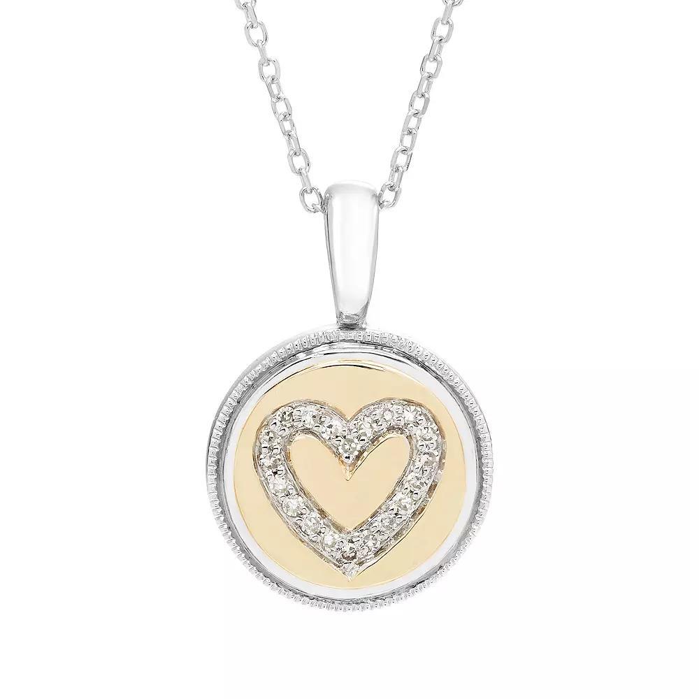Its Personal Sterling Silver Diamond Accent Heart Pendant Necklace, Womens Product Image