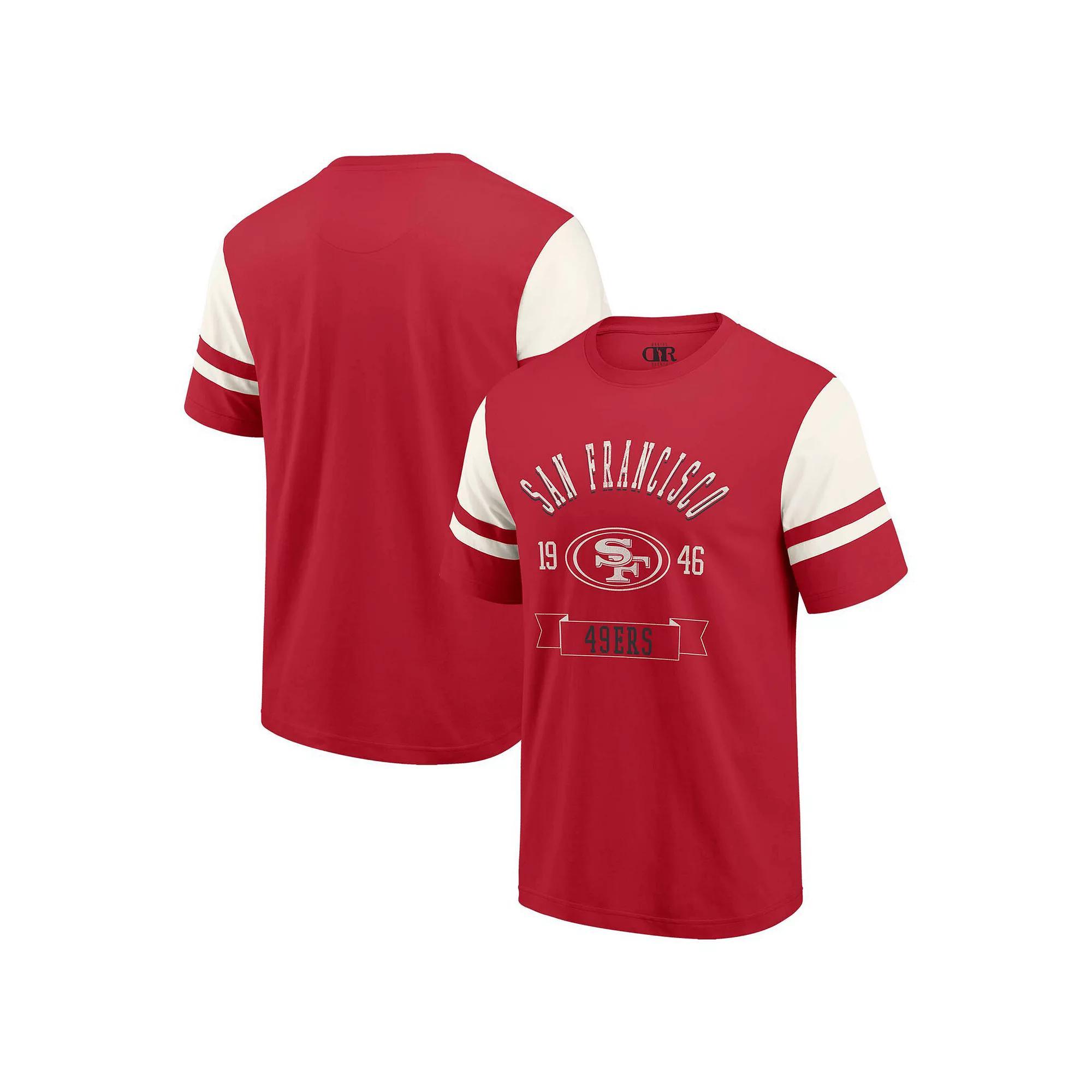 Men's Darius Rucker Collection by Fanatics  Scarlet San Francisco 49ers Football T-Shirt, Size: Medium, Red Product Image