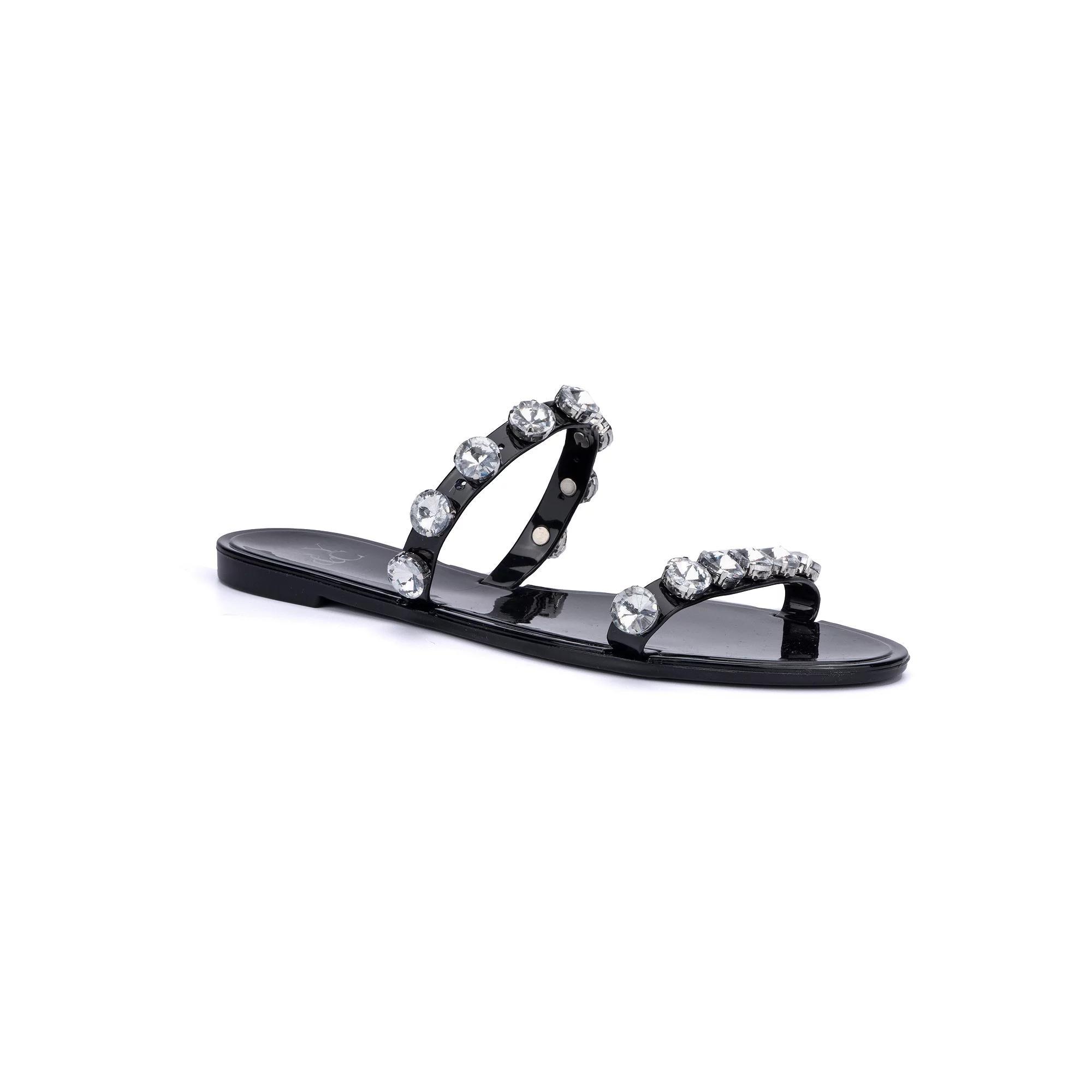 New York & Company Chava Women's Gem Jelly Sandals, Size: 10, Beige Product Image