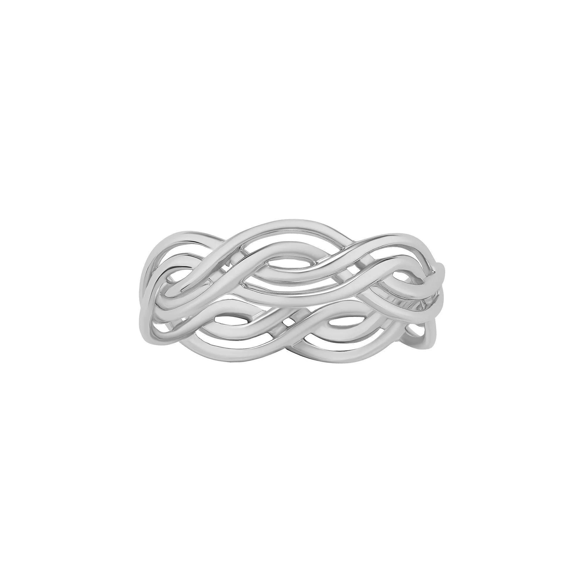 PRIMROSE Sterling Silver Interwoven Ring, Women's, Size: 7 Product Image