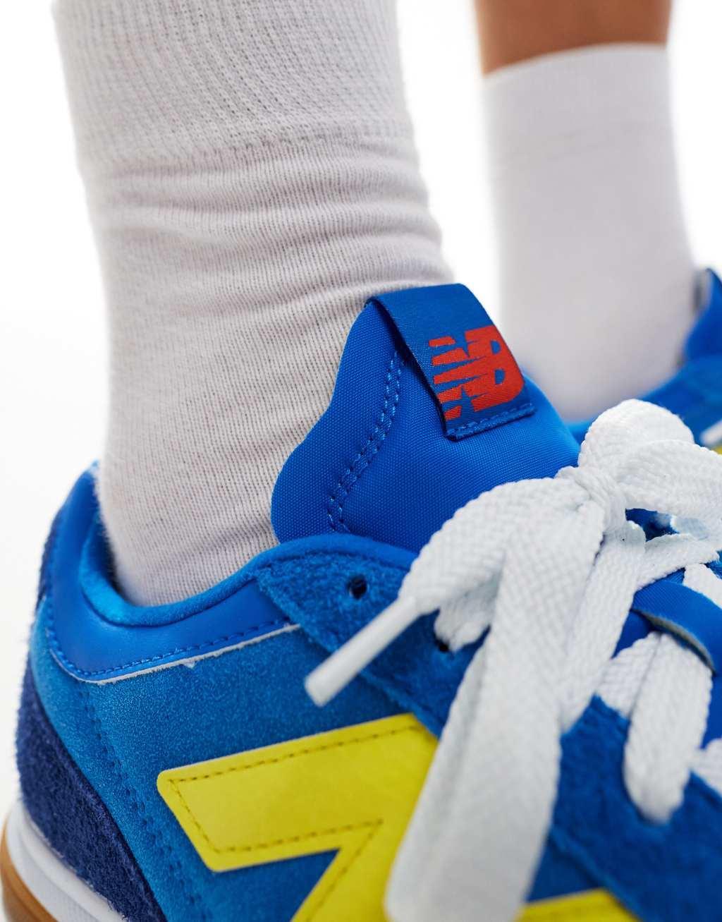 New Balance RC42 gum sole sneakers in blue and yellow Product Image