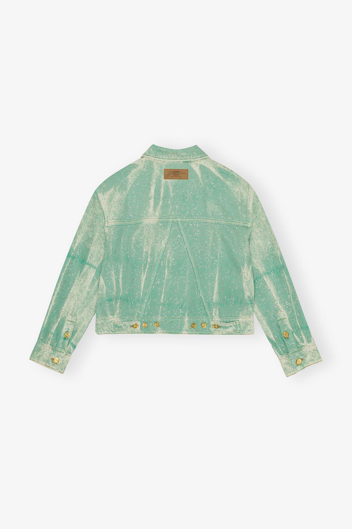 Green Washed Denim Jacket Product Image