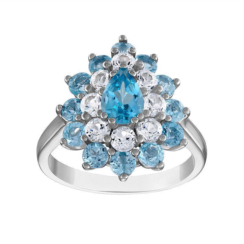 Designs by Gioelli Sterling Silver Gemstone Ring, Women's, Size: 8, Lab Created Blue Product Image