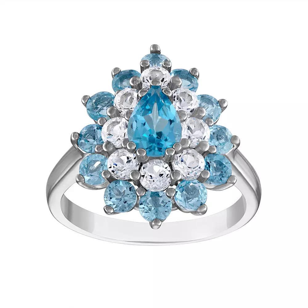 Designs by Gioelli Sterling Silver Gemstone Ring, Women's, Size: 8, Lab Created Blue Product Image
