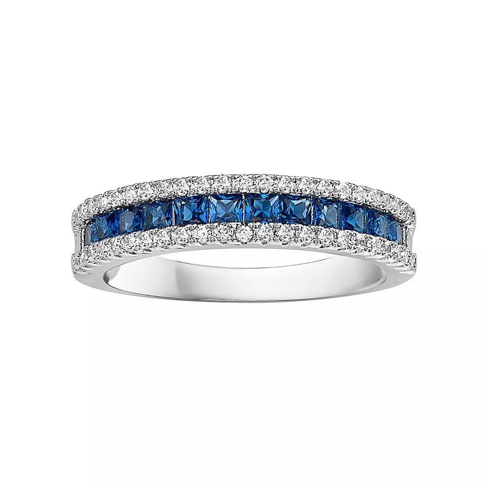 Sterling Silver Cubic Zirconia Band Ring, Womens Product Image