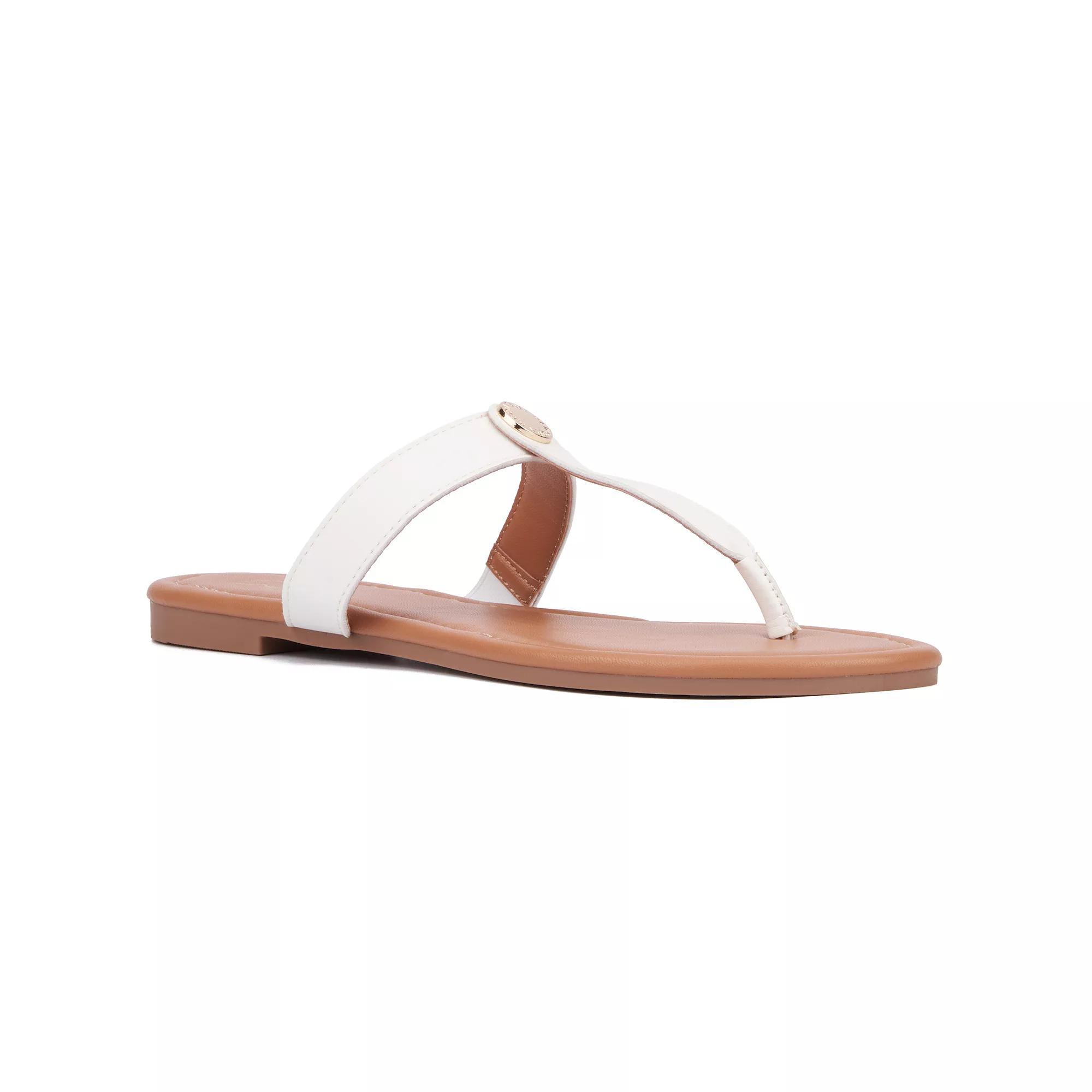 New York & Company® Adonia Women's Thong Sandals, Size: 7.5, Black Product Image