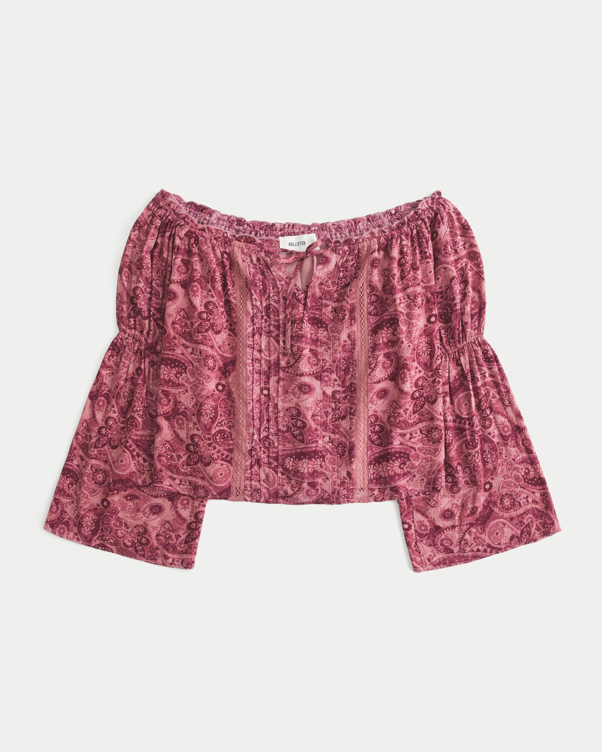 Easy Off-the-Shoulder Long-Sleeve Top Product Image