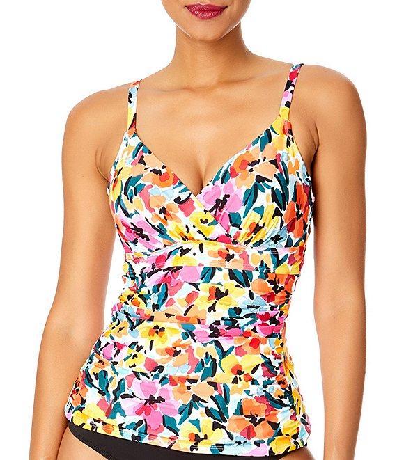Anne Cole Live In Color Convertible High Waisted Shirred Swim Bottom Product Image