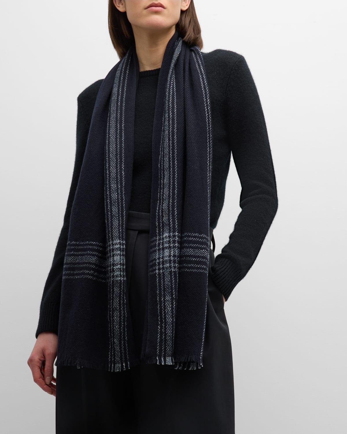 Mens Plaid Cashmere-Blend Scarf Product Image