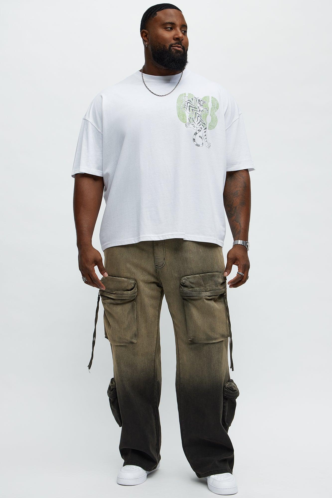 Tiger Power From Within Oversized Short Sleeve Tee - White Product Image